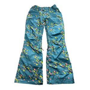 Betty Rides Teal Geometric Print Snowboard Pants Womens Ski Trousers XS